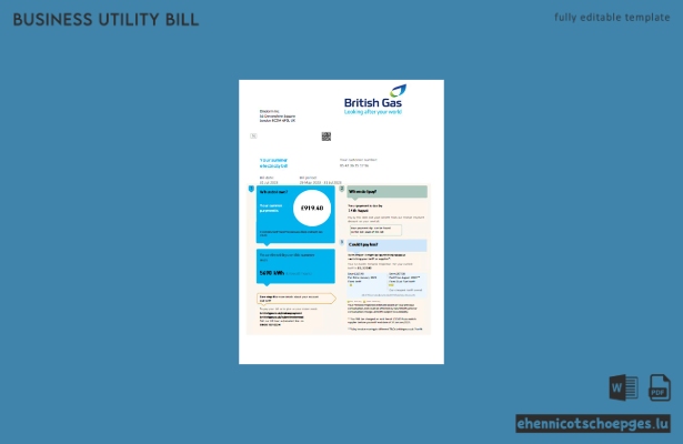 Beispielrechnung des britischen Stromversorgers British Gas (Vorschau)